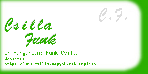 csilla funk business card
